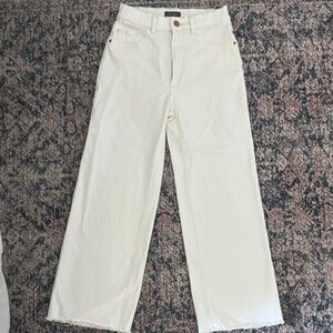 DL1961 Cream Wide Leg Jeans